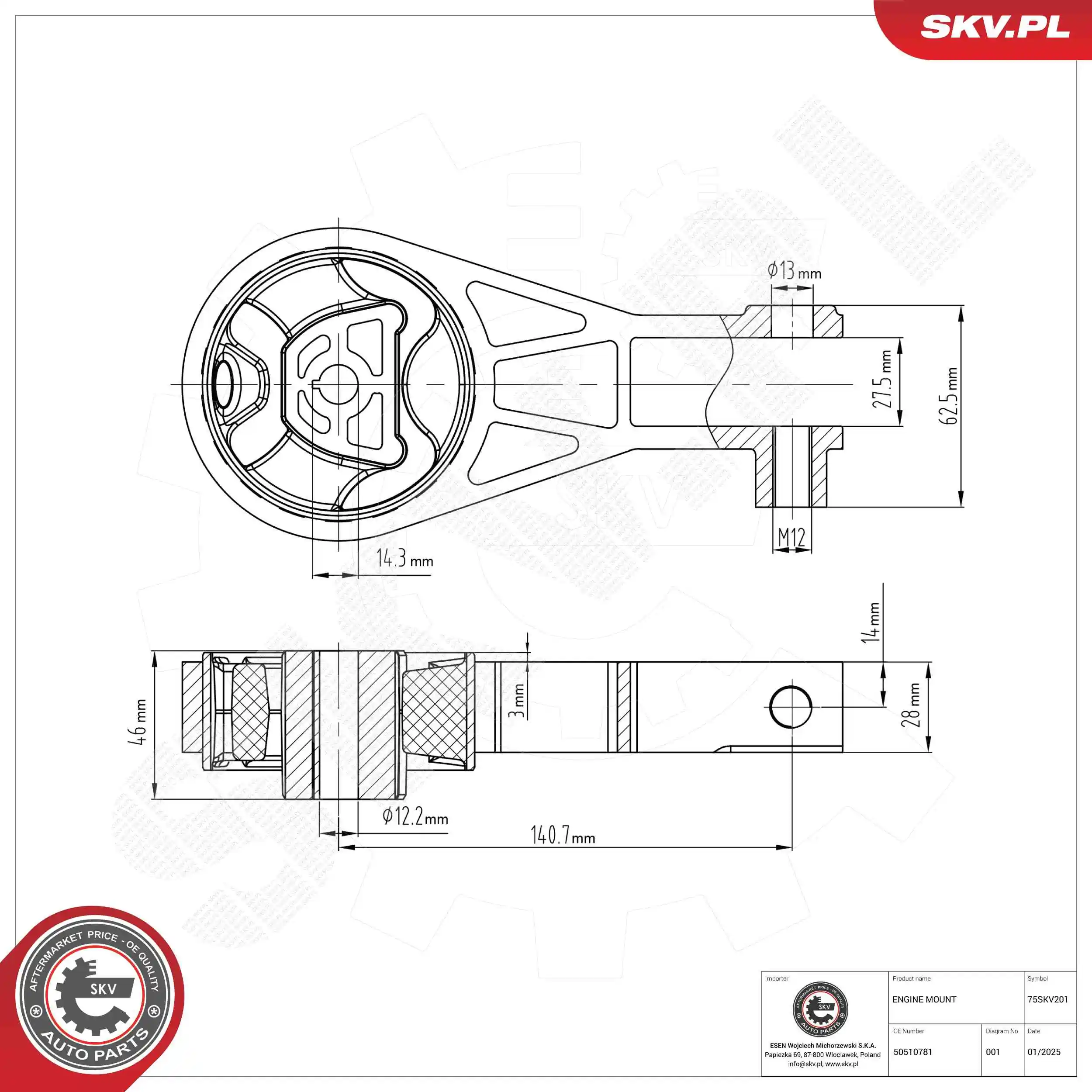 Mounting, engine